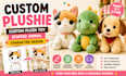 custom plushie custom plush toy stuffed animal character design