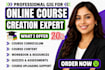 develop online course elearning content curriculum and course materials