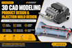 do 3d cad modeling, product design and injection mold design