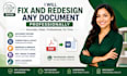 fix and redesign any document professionally