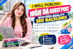 publish high da guest post with high quality SEO  backlinks