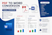 convert PDF to editable word document manually