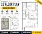 draw professional 2d hand drawn floor plans with dimensions