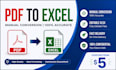 convert PDF to editable excel manually