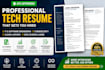 ats tech resume for IT, software engineer, cybersecurity and engineering roles