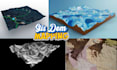 custom 3d topographic contour map using arcgis, dem mapping and elevation data