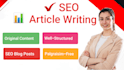 do article writing , blog post writing and content writing