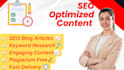 do SEO article writing, blog writing, and content writing