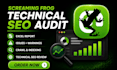 provide a screaming frog technical SEO audit report for your website