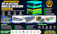 do 3d injection mold design, cad modeling and mold flow analysis
