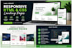 create a responsive HTML and CSS landing page