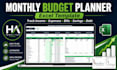 provide an excel budget planner and expense tracker