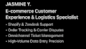 be your ecommerce customer support and logistics manager