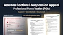 write amazon section 3 suspension appeal and plan of action