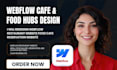 redesign webflow restaurant website webflow food cafe reservation website
