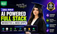 do ai website development, chatbot, ai software as full stack web developer