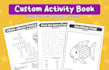 creat custom activity book