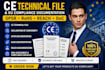 prepare ce technical file declaration of conformity gpsr rohs reach