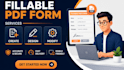 create interactive fillable pdf form, editable pdf form