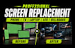 do professional screen replacement and compositing