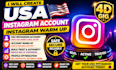 create usa instagram account, instagram warm up