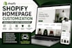 customize shopify homepage sections and mobile store layout