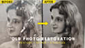 remove scratches, tears and stains from old photos