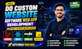 do custom website, software, web app development as full stack developer