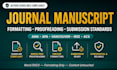 proofread and format your journal article, thesis or scientific manuscript