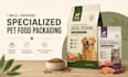 design a specialized pet food packaging