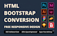 convert figma to html, sketch to html, xd to html, psd to html css bootstrap
