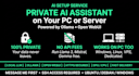 set up a private self hosted ai assistant with ollama on PC or server
