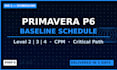 build a primavera p6 CPM baseline schedule for construction projects