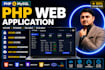 develop a secure PHP mysql web application with login, admin panel and crud