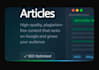 write SEO blog posts and articles for your website