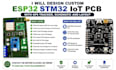 design esp32 stm32 iot pcb with gps tracker schematic and layout
