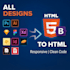 convert your design to clean, responsive HTML, CSS and javascript