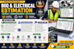 professional electrical boq, cctv design and estimation