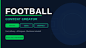 football content graphics, video, script