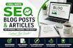 write SEO optimized ai blog posts and articles