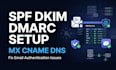 set up spf dkim dmarc mx cname and fix dns email issues