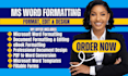 format edit create fix microsoft word document design report as a ms word expert