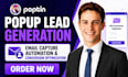 set up poptin popup lead generation email capture automation and conversion opt