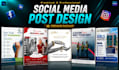 create modern social media post designs