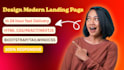 design modern responsive landing page in HTML CSS react tailwind