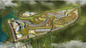 design urban township masterplan 3d aerial site plan largescale community render