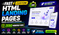 create custom HTML landing pages and zero monthly fees with fast delivery
