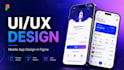 design modern UI UX mobile app in figma
