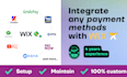 integrate third party payment methods with your wix website via API