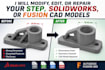 modify, edit, or repair your step file cad model